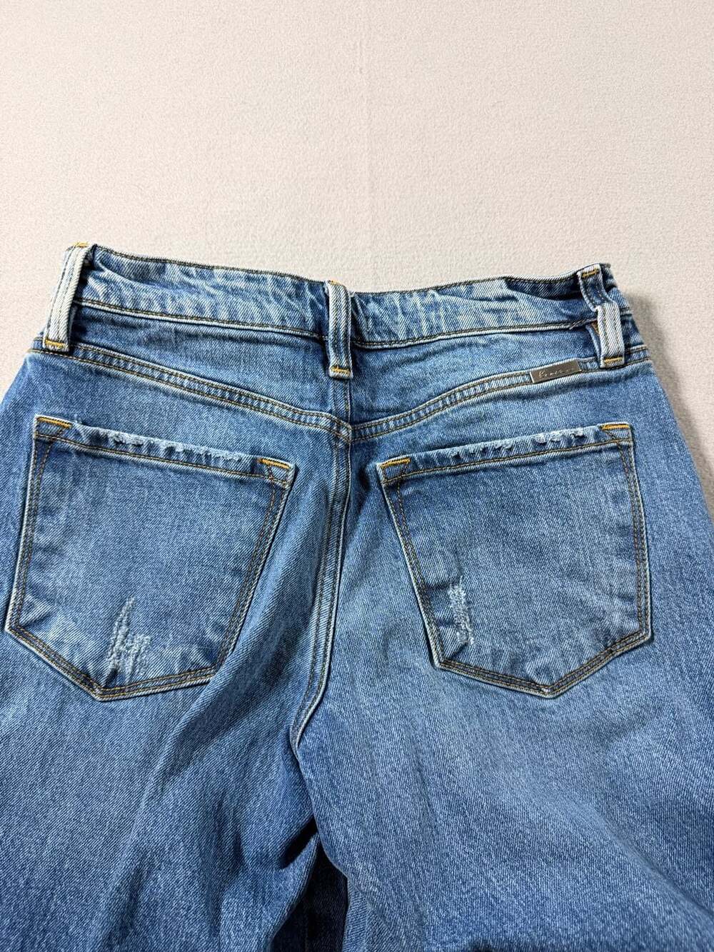 KanCan Women's High Rise Barrel Leg Distressed Jeans KC9390M - Picture 8 of 9